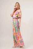 And The Why Asymmetric Geo Printed Tiered Maxi Skirt - Trendsi - Flyclothing LLC