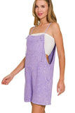 Zenana Washed Linen Knot Strap Rompers - Trendsi - Flyclothing LLC