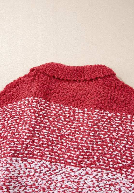 Contrast Trim Open Front Longline Cardigan - Trendsi - Flyclothing LLC