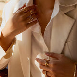 Two-Tone Open Ring - Trendsi - Flyclothing LLC