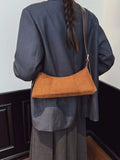 Vintage Suede Hobo Shoulder Bag - Trendsi - Flyclothing LLC