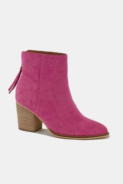Beast Fashion Suede Point Toe Ankle Booties - Trendsi - Flyclothing LLC