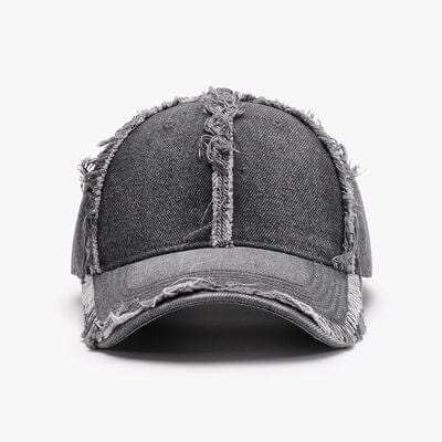 Raw Hem Cotton Baseball Cap - Trendsi - Flyclothing LLC
