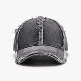 Raw Hem Cotton Baseball Cap - Trendsi - Flyclothing LLC