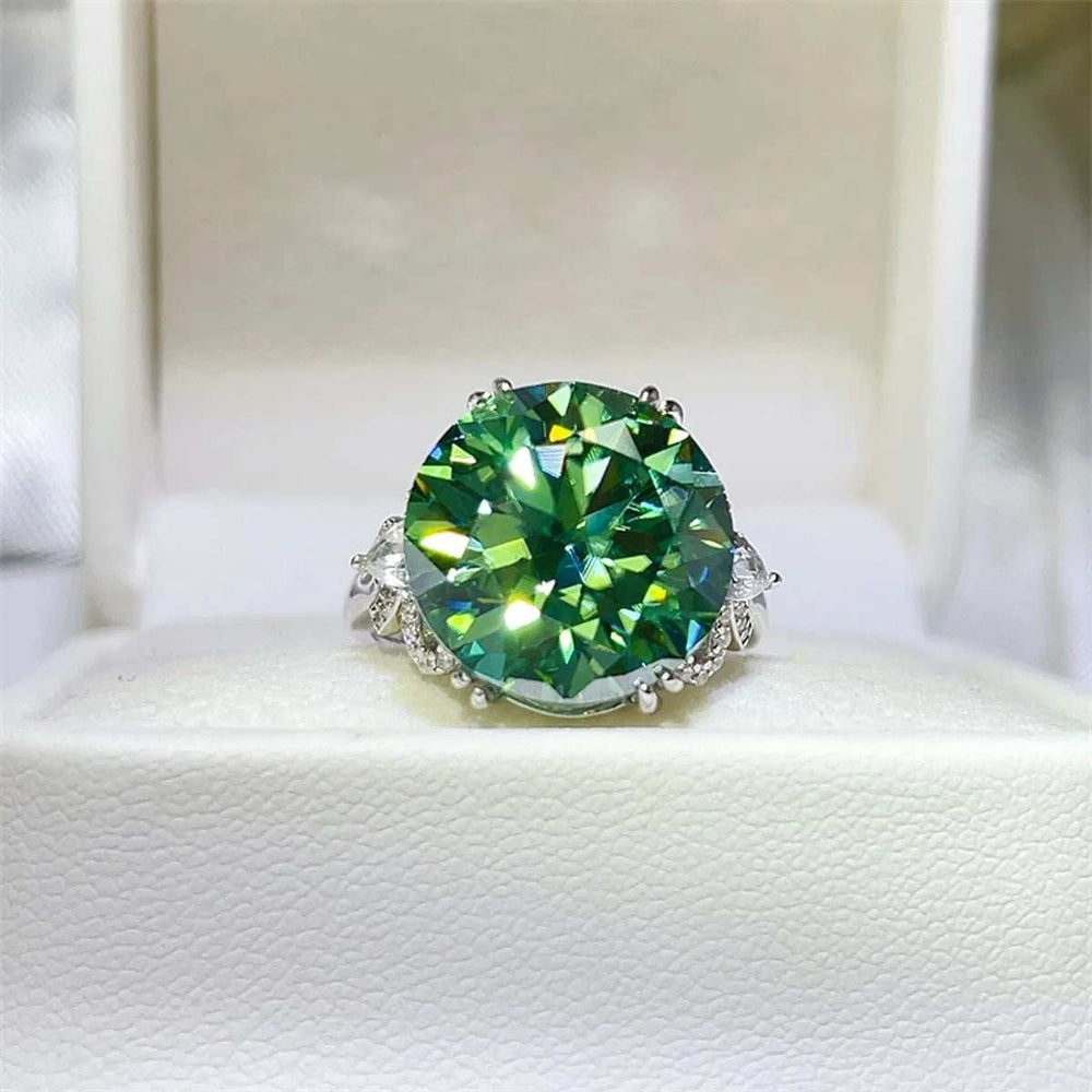 10 Carat Moissanite 925 Sterling Silver Ring - Trendsi - Flyclothing LLC
