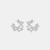 925 Sterling Silver Moissanite Lucky Clover Earrings - Trendsi - Flyclothing LLC