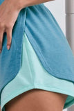 BiBi French Terry Knit Color Block with Sid Slit Shorts - Trendsi - Flyclothing LLC