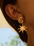 18K Gold-Plated Sun Drop Earrings - Trendsi - Flyclothing LLC