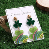 Lucky Clover Dangle Earrings - Trendsi - Flyclothing LLC