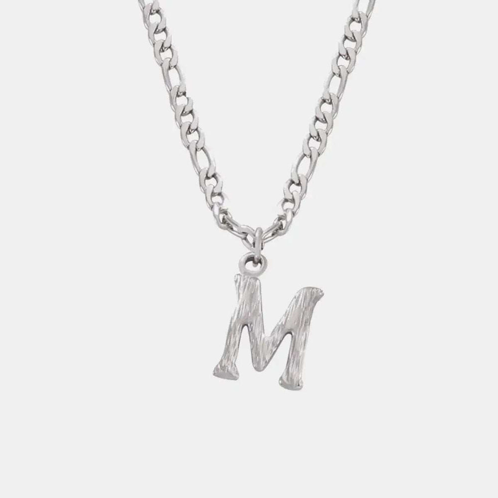 Titanium Steel Letter Pendant Necklace - Trendsi - Flyclothing LLC