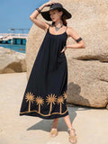 Embroidered Scoop Neck Midi Cami Dress - Trendsi - Flyclothing LLC