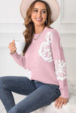 Slit Round Neck Dropped Shoulder Sweater - Trendsi - Flyclothing LLC