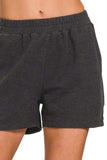 Zenana Cotton Slub Short Pants - Trendsi - Flyclothing LLC