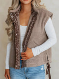 Side Bows Sherpa Fleece Vest - Trendsi - Flyclothing LLC