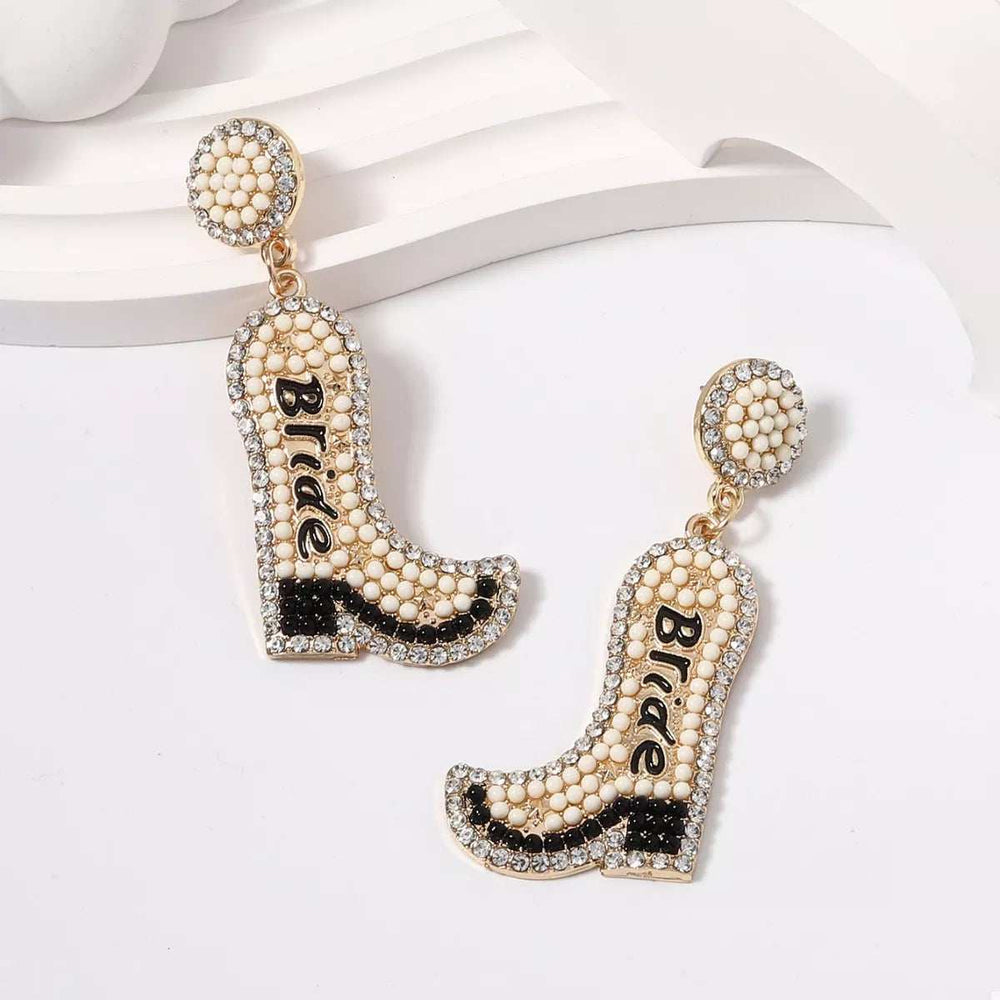Bride Boot Dangle Earrings - Trendsi - Flyclothing LLC