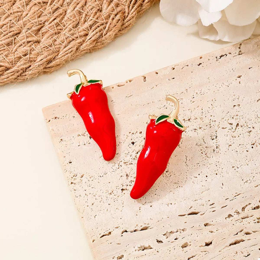 Chili Pepper Stud Earrings - Trendsi - Flyclothing LLC