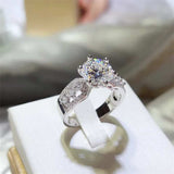 3 Carat 925 Sterling Silver Moissanite Ring - Trendsi - Flyclothing LLC