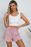 Full Size Drawstring Ruffle Hem Shorts - Trendsi - Flyclothing LLC