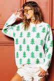BiBi Pearl Beads Tree Pattern Christmas Sweater - Trendsi - Flyclothing LLC