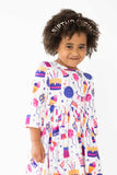 Happy Birthday 3/4 Sleeve Pocket Twirl Dress - Mila & Rose ® - Flyclothing LLC