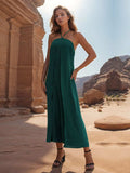 Layered Halter Neck Wide Leg Jumpsuit - Trendsi - Flyclothing LLC