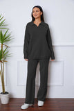 Dropped Shoulder Sweater and Long Pants Set - Trendsi - Flyclothing LLC