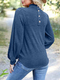 Full Size Mock Neck Long Sleeve T-Shirt - Trendsi - Flyclothing LLC