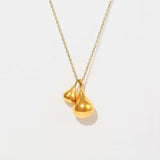 Stainless Steel Water Drop Shape Pendant Necklace - Trendsi - Flyclothing LLC