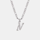 Titanium Steel Letter Pendant Necklace - Trendsi - Flyclothing LLC