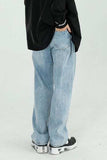 Mid Rise Wide Straight Jeans with Pockets - Trendsi - Flyclothing LLC