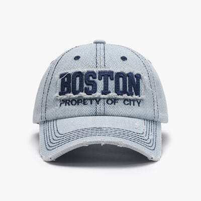 Letter Adjustable Cotton Baseball Cap - Trendsi - Flyclothing LLC