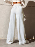 Honey Drawstring Elastic Waist Wide Leg Pants - Trendsi - Flyclothing LLC