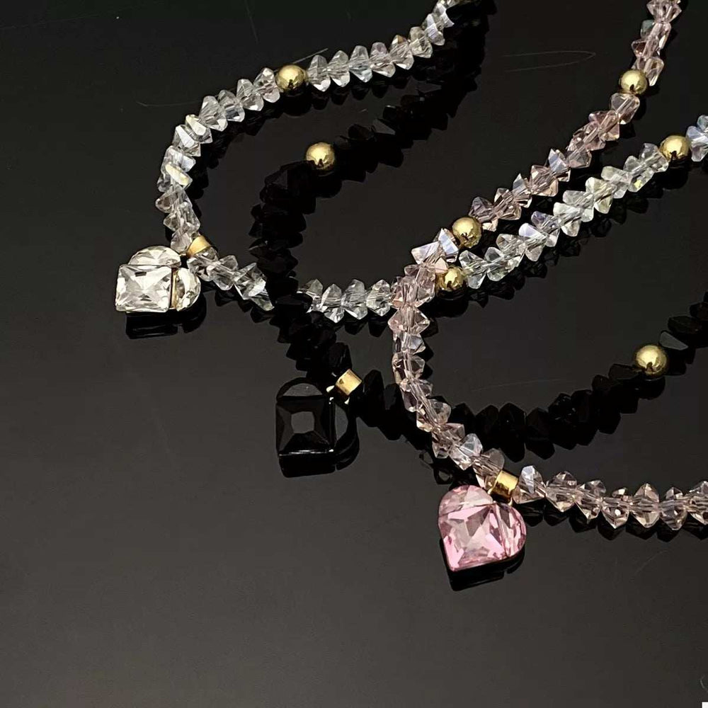 Pearl & Heart Pendant Necklace - Trendsi - Flyclothing LLC