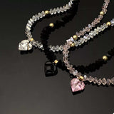 Pearl & Heart Pendant Necklace - Trendsi - Flyclothing LLC