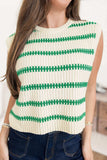 Striped Round Neck Sweater Vest - Trendsi - Flyclothing LLC