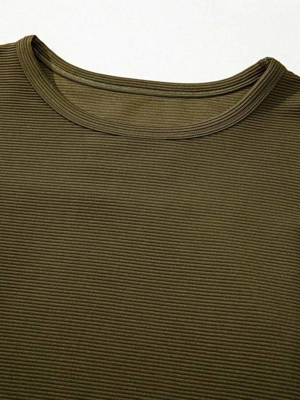 Ribbed Knit Oversized Sweatshirt - Trendsi - Flyclothing LLC