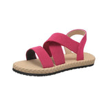 Open Toe Flats Sandals - Trendsi - Flyclothing LLC