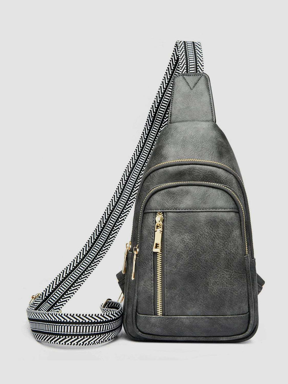 PU Leather Adjustable Strap Crossbody Bag - Trendsi - Flyclothing LLC