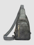 PU Leather Adjustable Strap Crossbody Bag - Trendsi - Flyclothing LLC