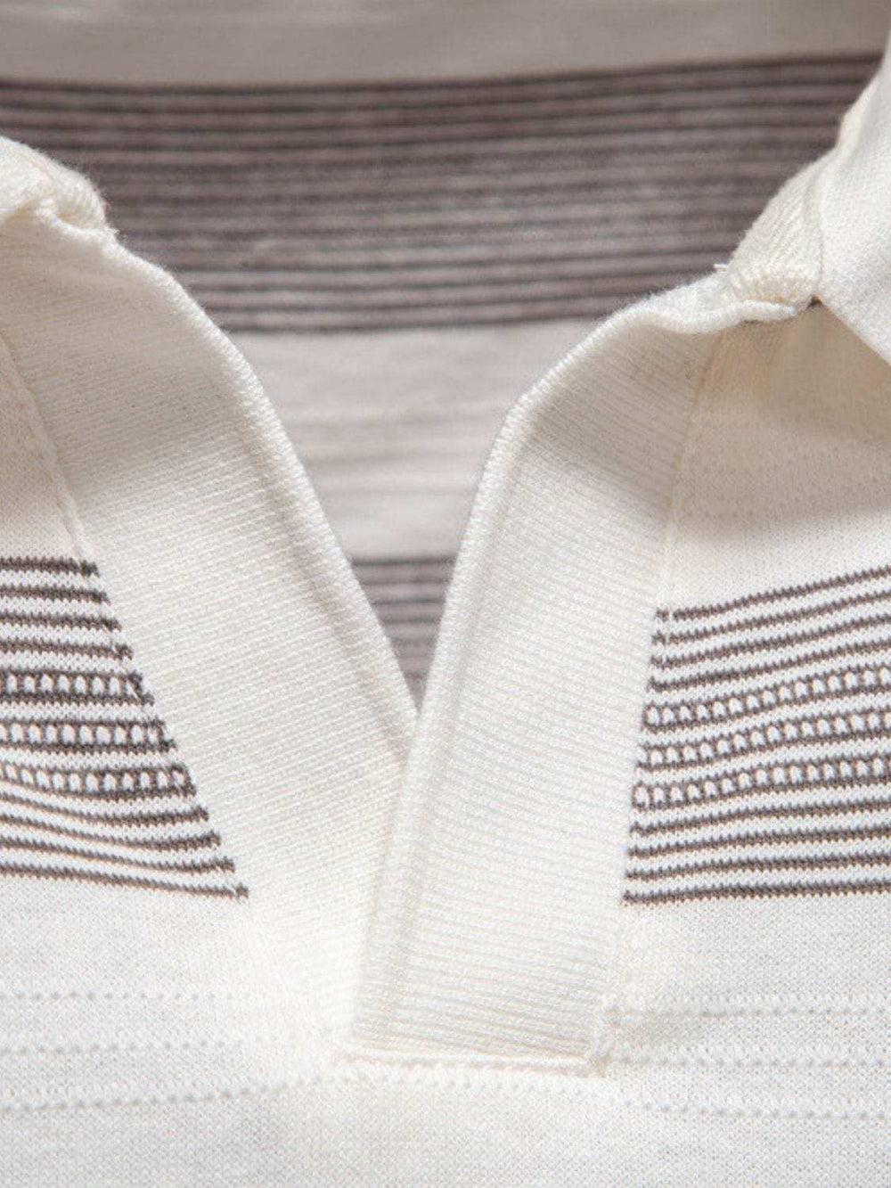 Men's Contrast Striped Short Sleeve Polo - Trendsi - Flyclothing LLC