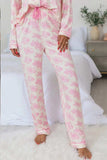 Printed Button Up Long Sleeve Top and Pants Lounge Set - Trendsi - Flyclothing LLC