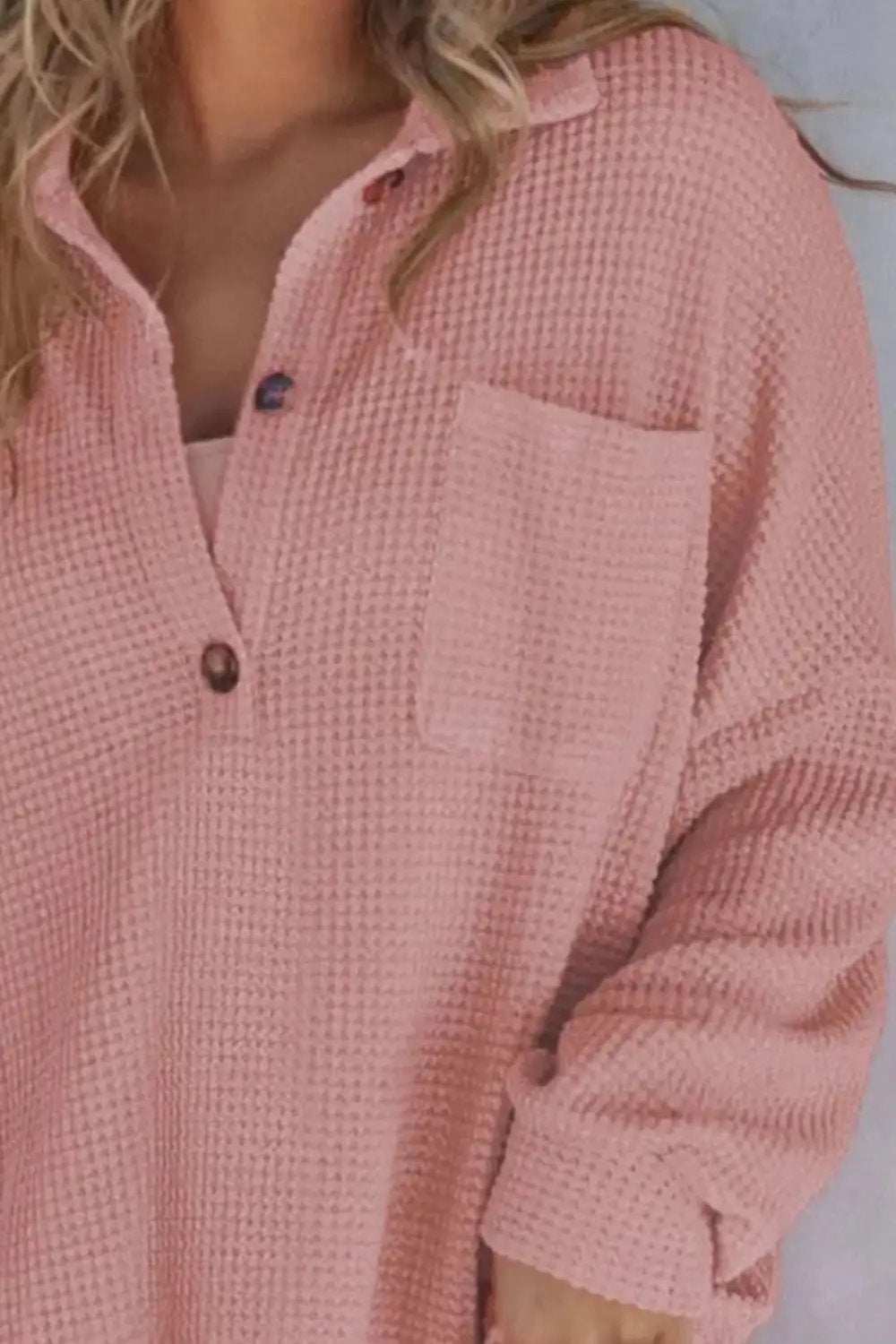 Half Button Long Sleeve Sweatshirt - Trendsi - Flyclothing LLC