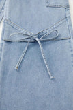 Bowknot Decor Cargo Jeans - Trendsi - Flyclothing LLC