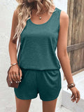 Casual Wide Strap Tank Top and Shorts Set - Trendsi - Flyclothing LLC