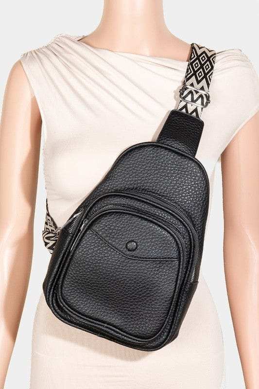Fame Textured PU Leather Sling Bag - Trendsi - Flyclothing LLC