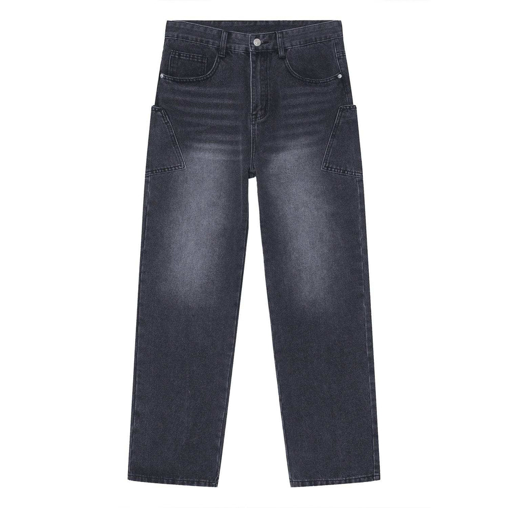 Wide Leg Men's Jeans with Pockets - Trendsi - Flyclothing LLC