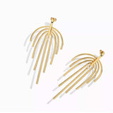 18K Gold-Plated Geometric Earrings - Trendsi - Flyclothing LLC