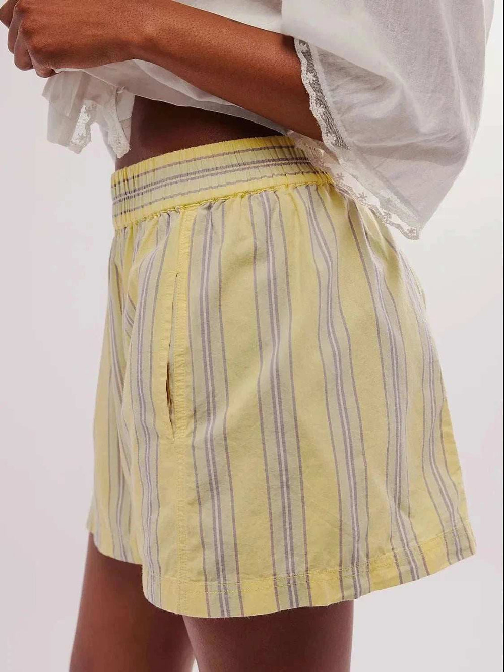Elastic Waist Shorts - Trendsi - Flyclothing LLC