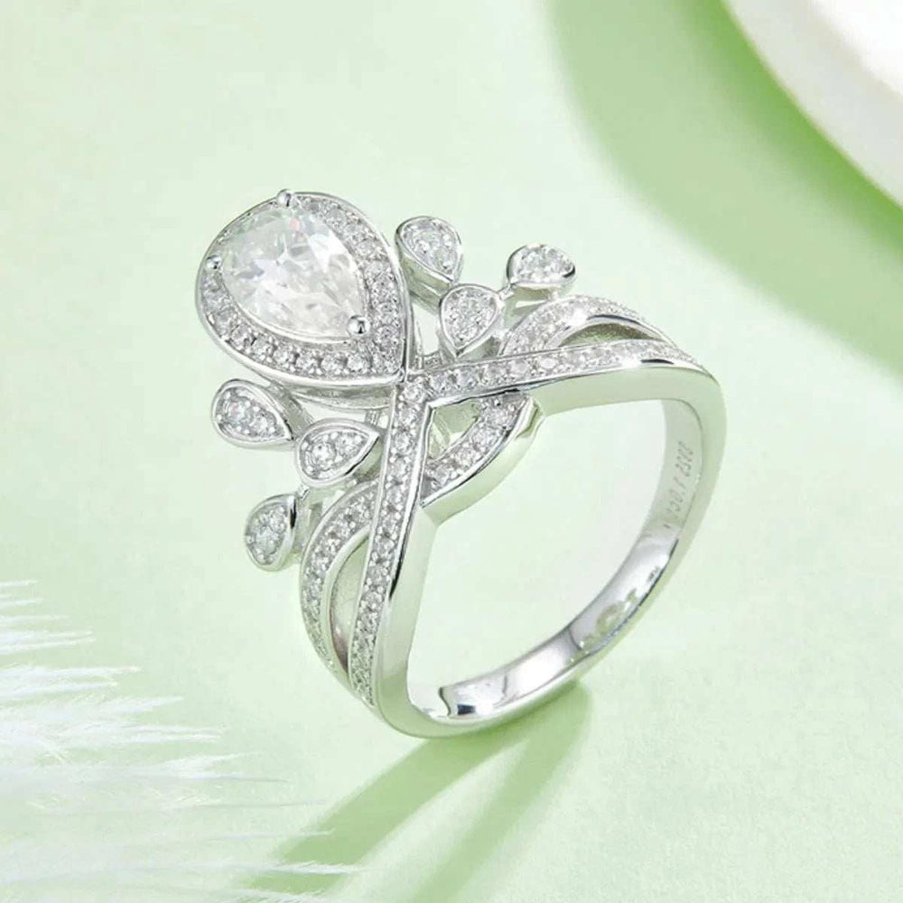 1 Carat Moissanite 925 Sterling Silver Ring - Trendsi - Flyclothing LLC