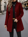 Button Up Long Sleeve Coat - Trendsi - Flyclothing LLC
